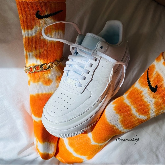 New Nike custom tangerine 🍊 Tie Dye Socks - Picture 2 of 6